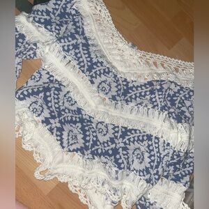 Say What? Cream Crochet Top Medium